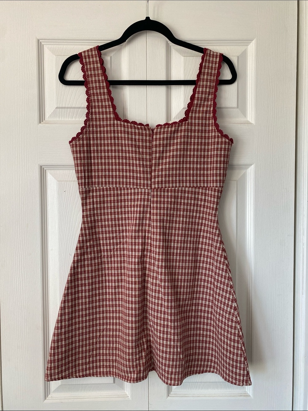 Princess Polly Red Gingham Square-Neck Mini Dress - Picture 2 of 7